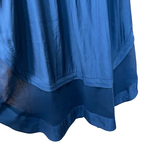 Ramy Brook Blue Satin Quinn Dress Sleeveless Size Small - Picture 9 of 14